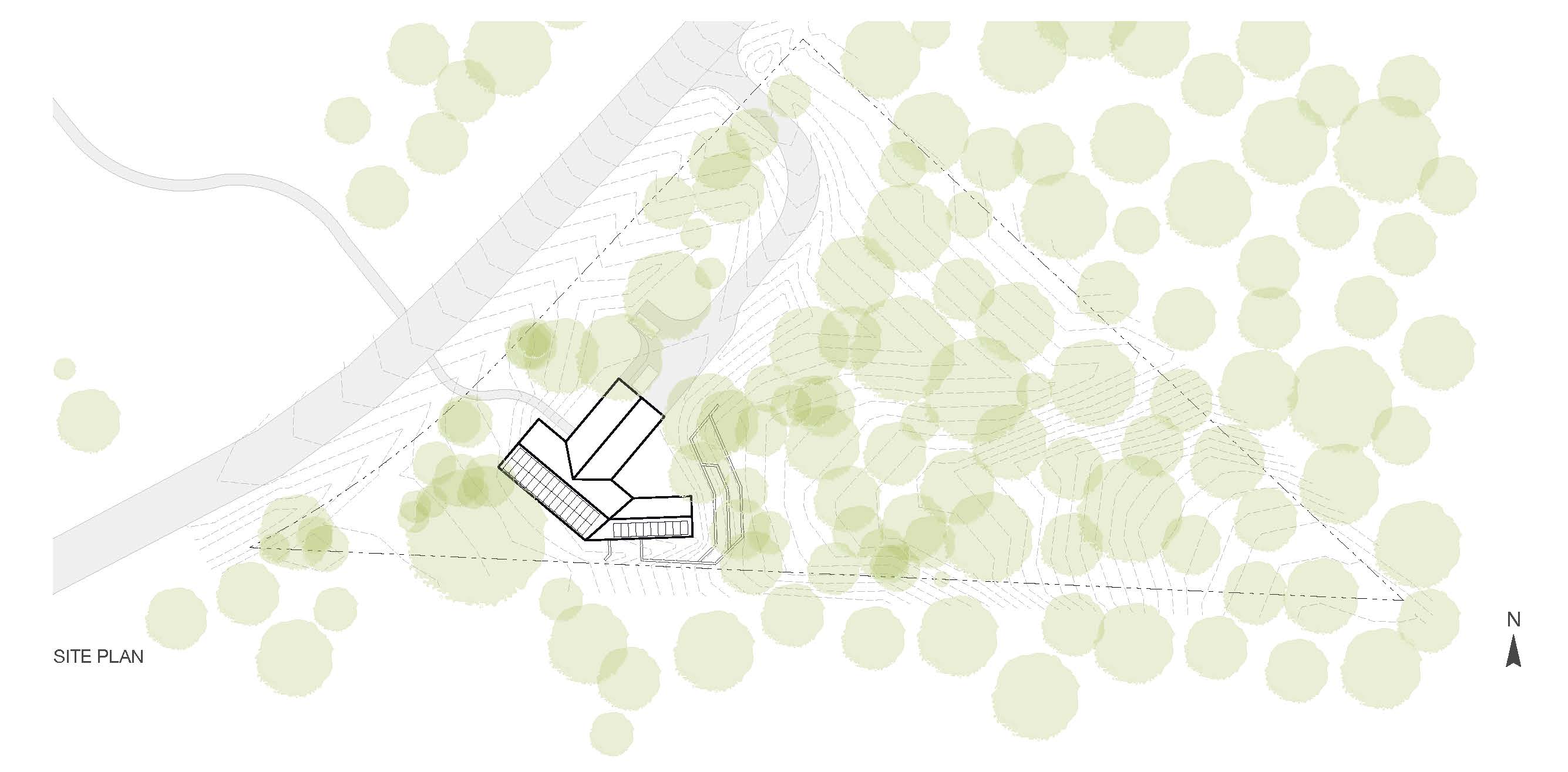 Figure 1. The site plan for the Burnt Angle House. All images and figures courtesy of pHdesign