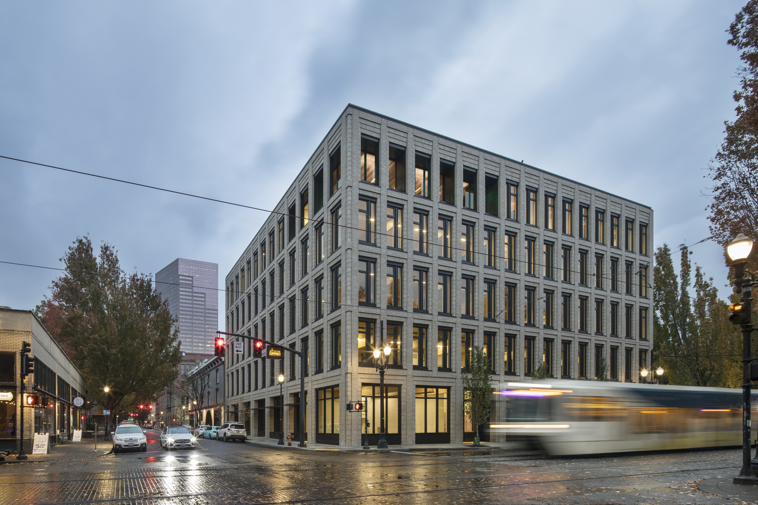 The 58,000-square-foot PAE Living Building in Portland’s Old Town District utilizes mass timber construction and is certified under the Living Building Challenge program of the International Living Future Institute.