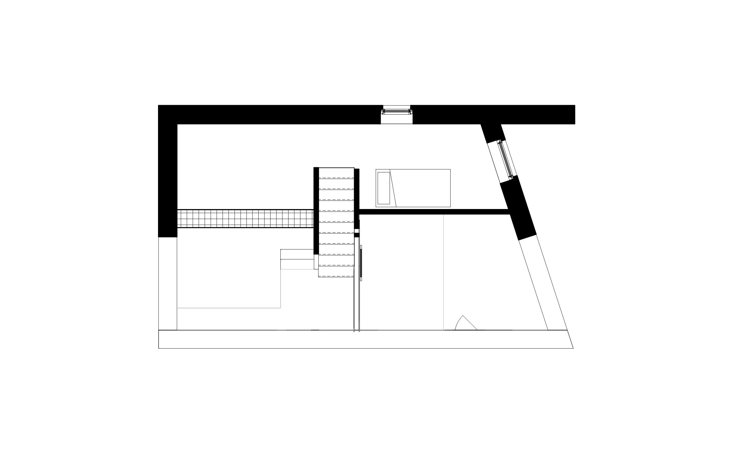 The floor plan of the cabin's loft.