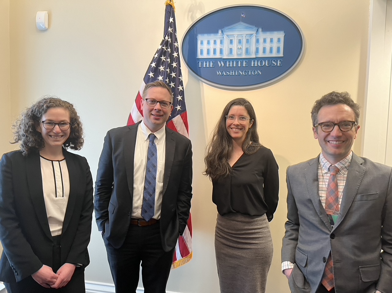 From left to right: Lori Ferriss, AIA (Northeastern University, Architecture 2030); Michael Gryniuk (Cora Structural, Co-Chair SE2050); Heather Clark (Senior Director of Building Sector, White House Climate Policy Office); Tim Lock (Management Partner, OPAL)