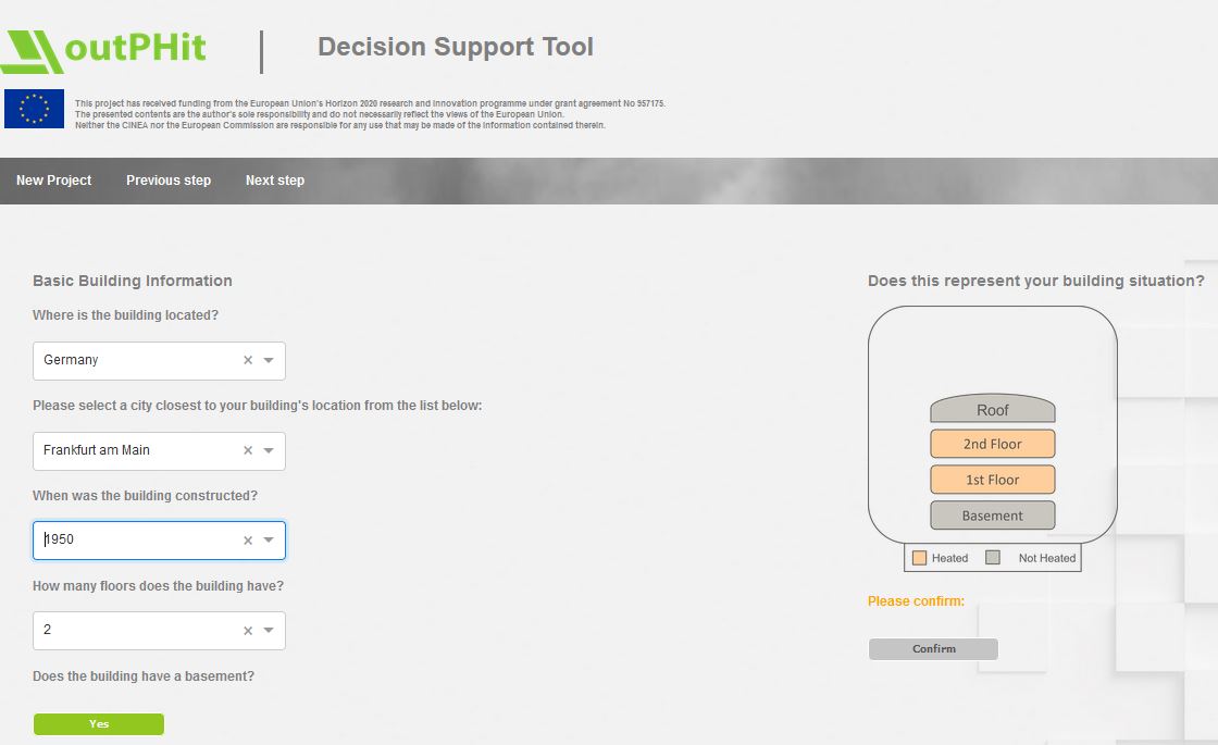 The Decision Support Tool was developed within the outPHit project and gives users preliminary guidance in the planning of their deep energy retrofits. All images courtesy of PHI