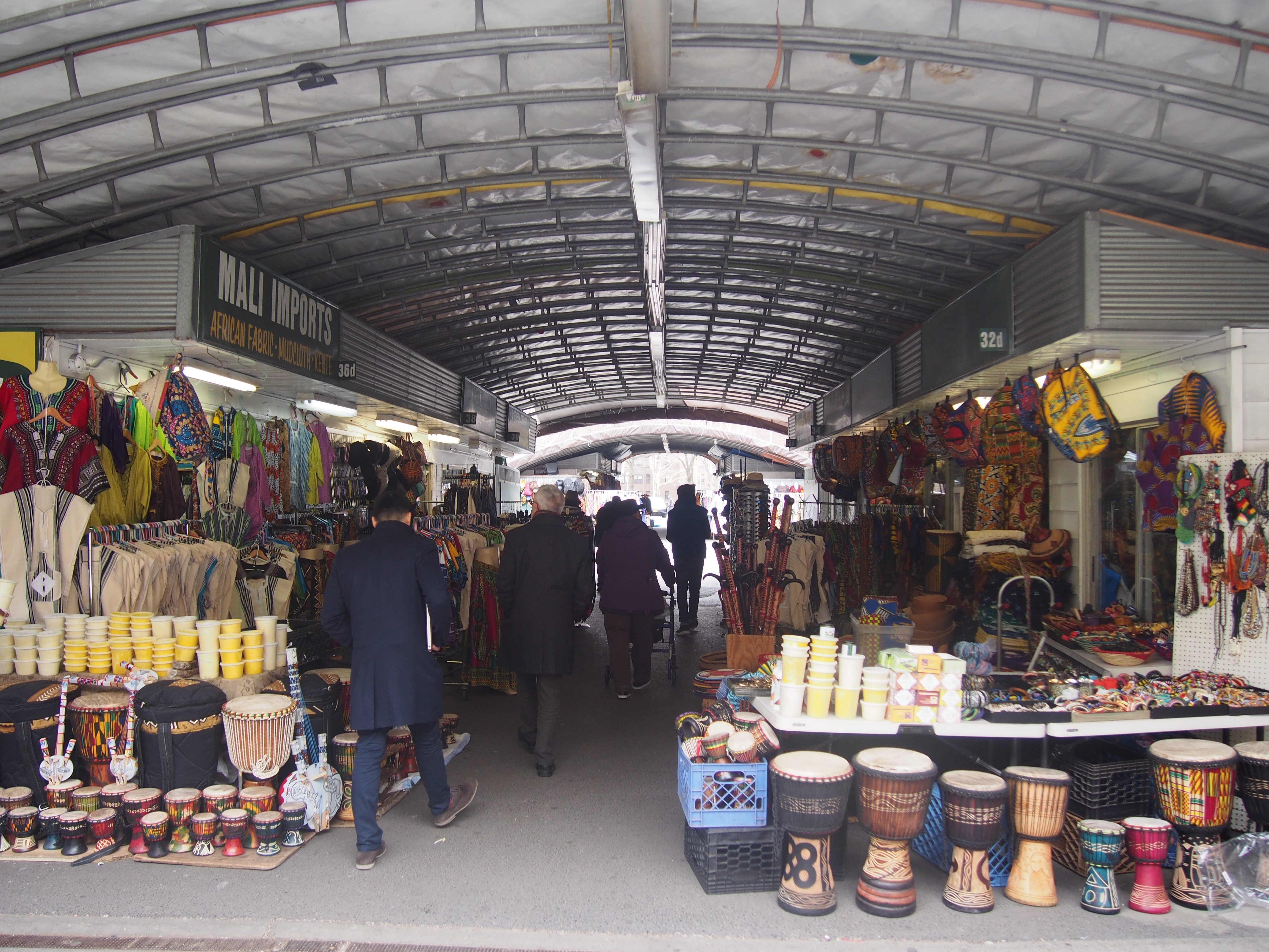 An interior corridor in the existing market.