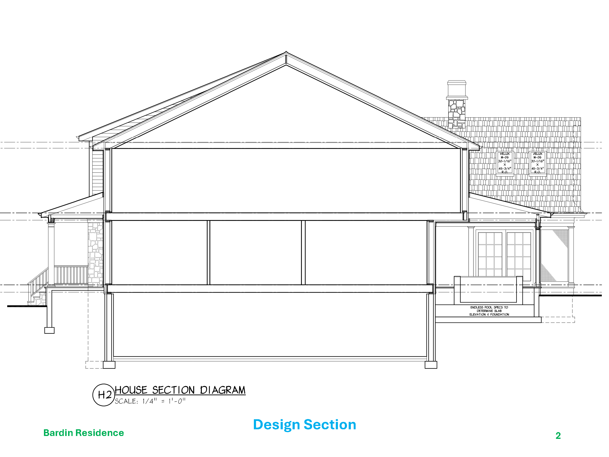 Figure 2 - ADG’s early design sections show the basic layout of the spaces.