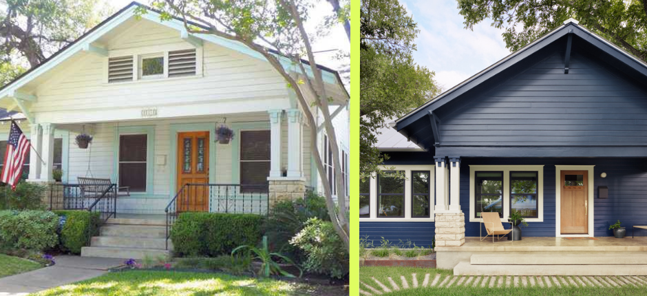 Before and after of Theresa Passive House in Austin, Texas. Images courtesy of Phius
