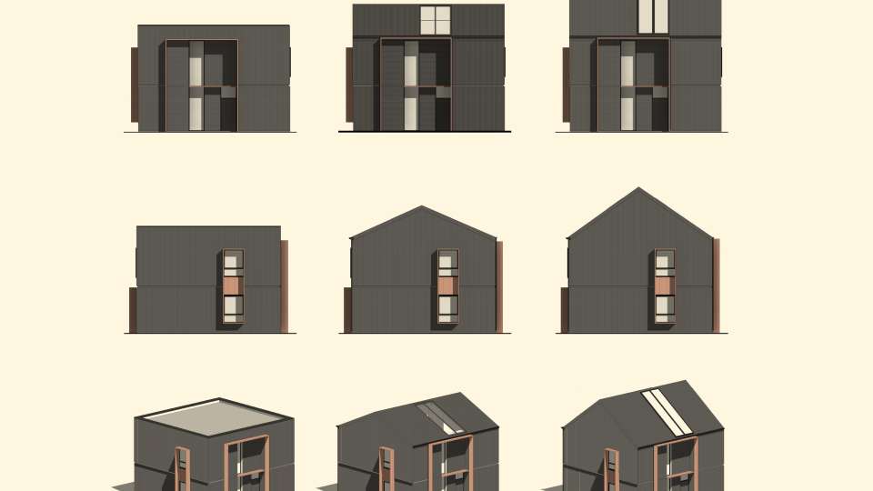 Example roof of Kiss House configurations