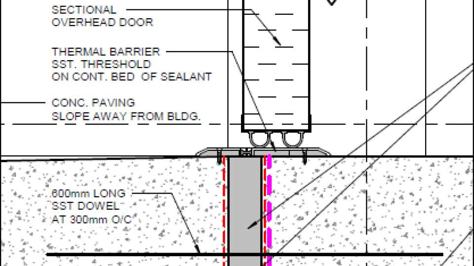 Figure 5   Detail at Overhead Door Sill