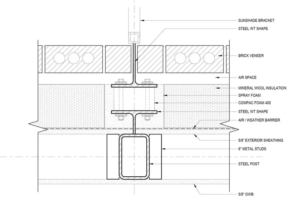Sunshade Bracket Plan Detail 1