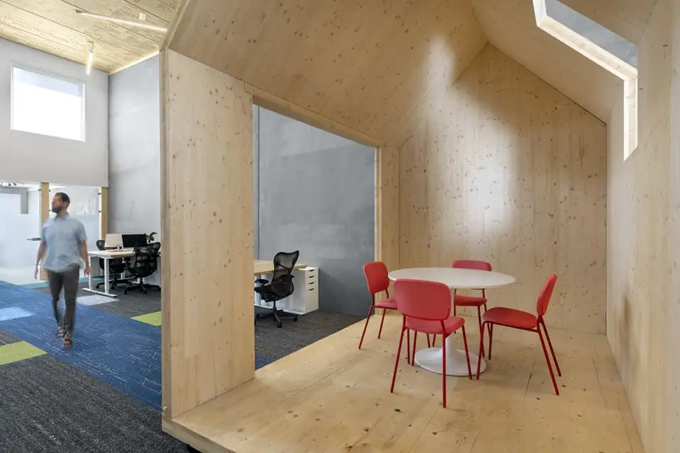 Sample CLT building in open office space 20200511 TreeConstruction0289.FIN