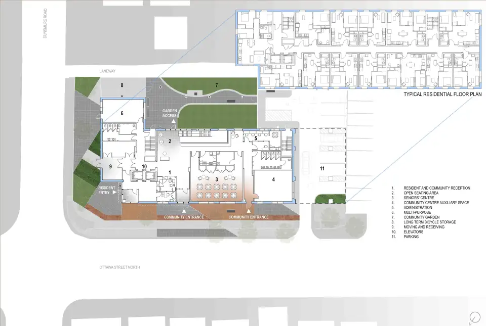 The Putman Family YWCA Passive House    Site plan