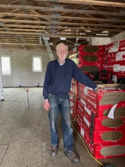 Levy at the jobsite.