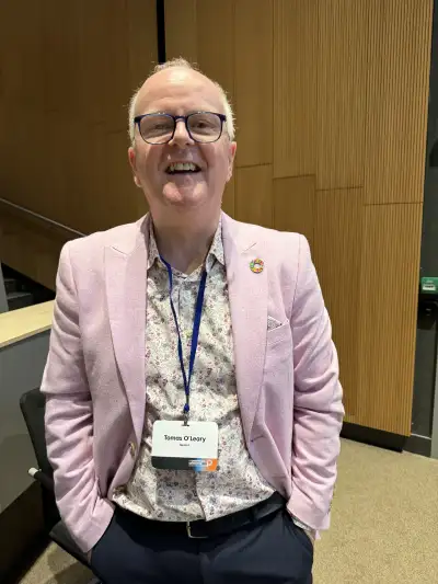 Tomas O'Leary at the UK Passivhaus Conference in September 2024.