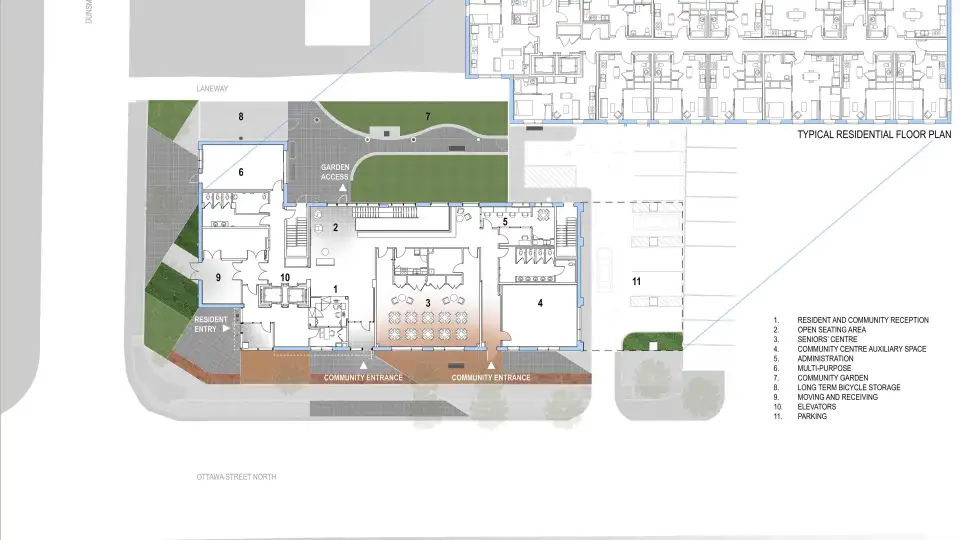 The Putman Family YWCA Passive House Site plan