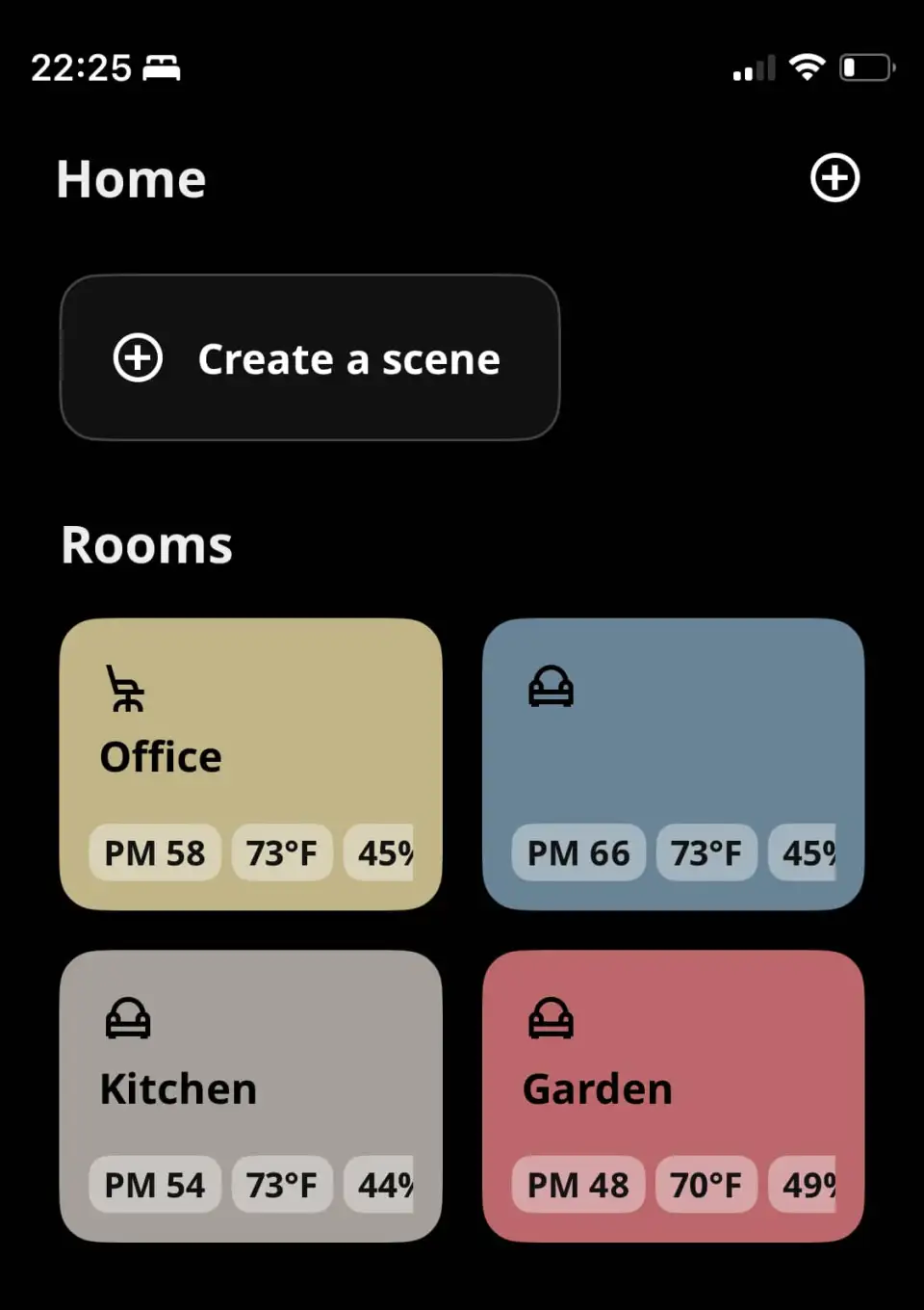A screenshot of Dickerson's home monitoring system at 10:25 pm on Tuesday.