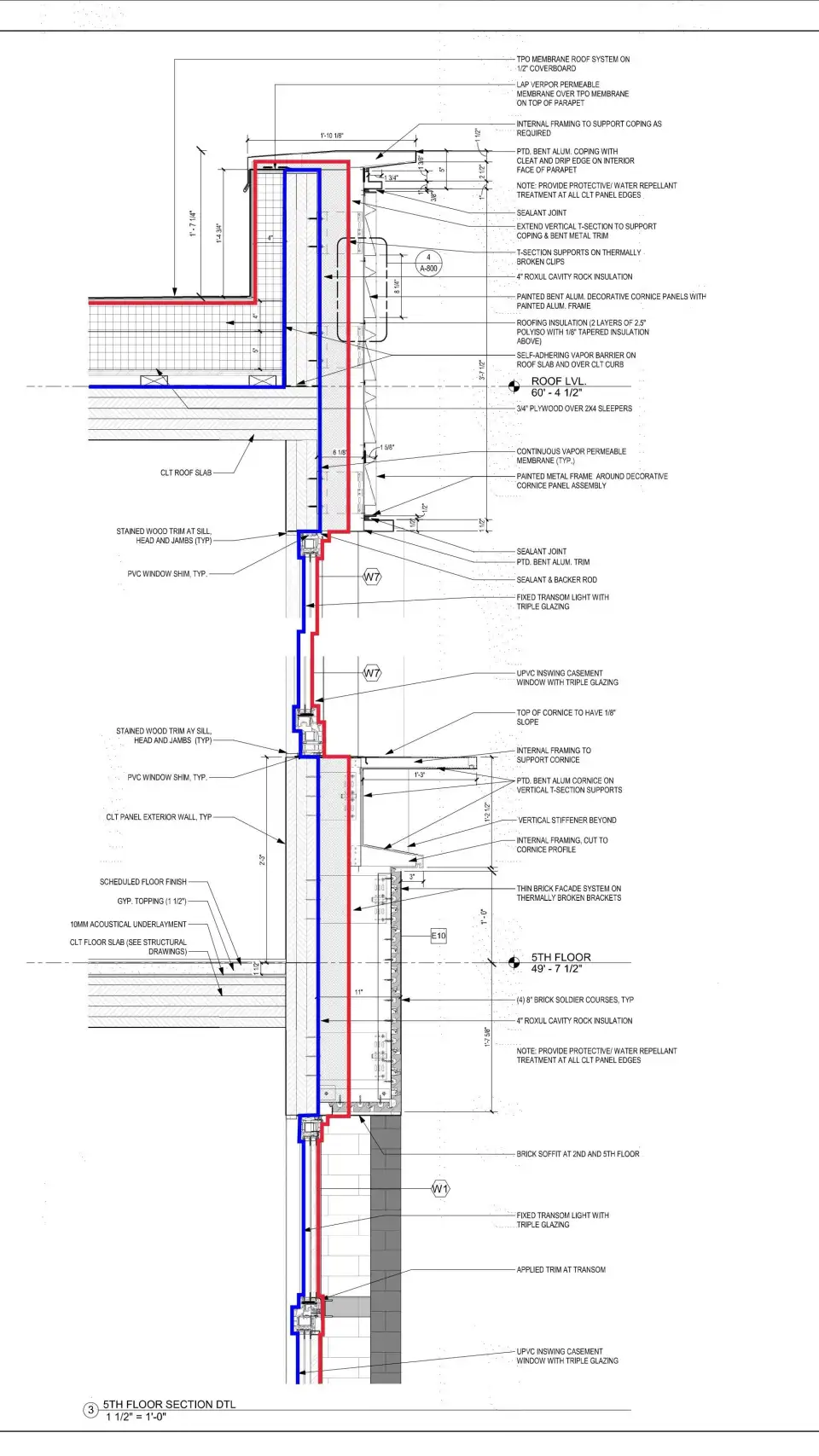 79K St 100DD Outlined Sections A 800 fifth floor