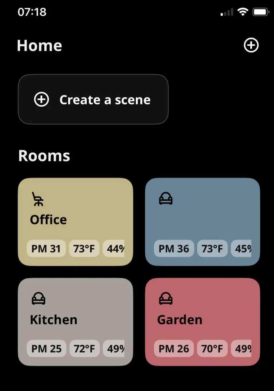 A screenshot of Dickerson's home monitoring system at 7:18 am on Wednesday.